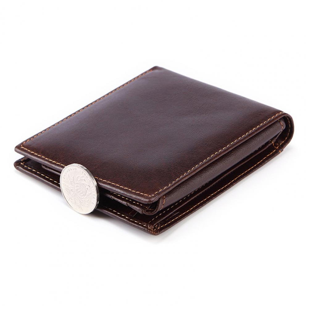 Leather Wallet Men - Vintage kaarthouder met RFID-bescherming, herenportemonnee met