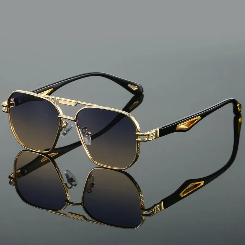 Sunglasses Uv400 - Vintage vierkante zonnebril heren, nieuwe klassieke