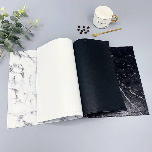Luxe PU-geïsoleerde onderlegge - Marble Coaster Set recensie en prijs