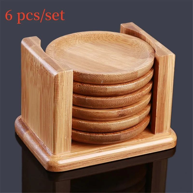 6 Stuks Ronde Vorm Bamboe Coas - Marble Coaster Set recensie en prijs