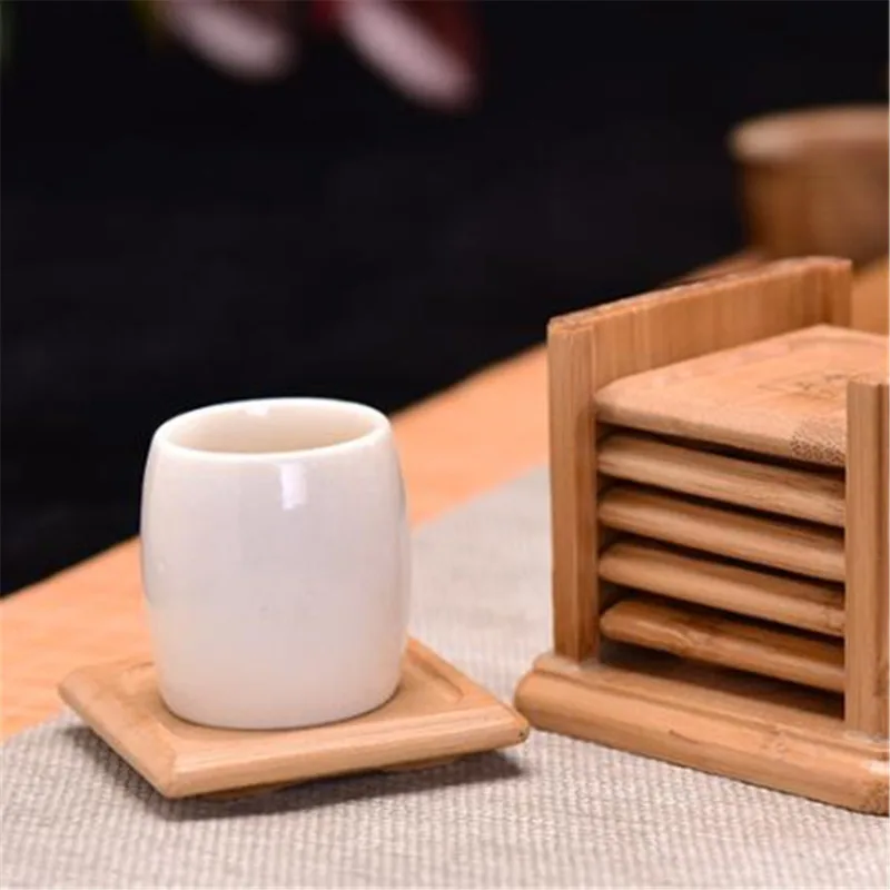6 Stuks Ronde Vorm Bamboe Coas - Marble Coaster Set recensie en prijs