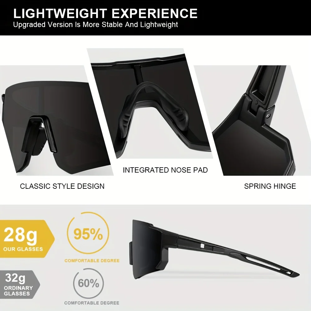 1/3PCS Oversize Outdoor Fietsb - Sunglasses Uv400 recensie en prijs