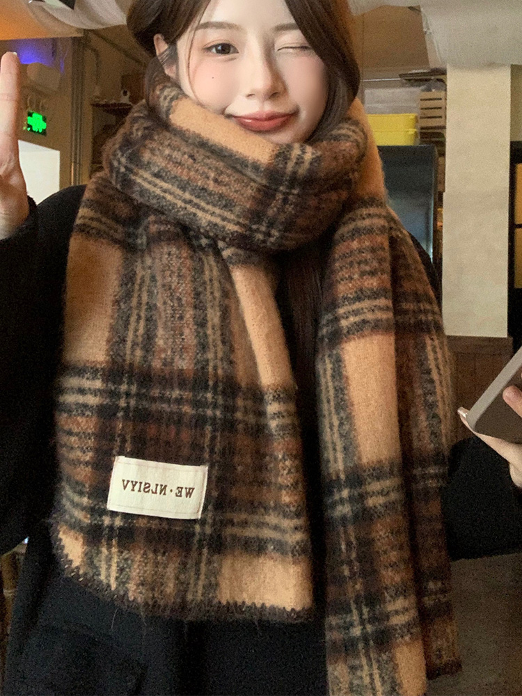 Bruine geruite sjaal, unisex,  - Cashmere Scarf recensie en prijs