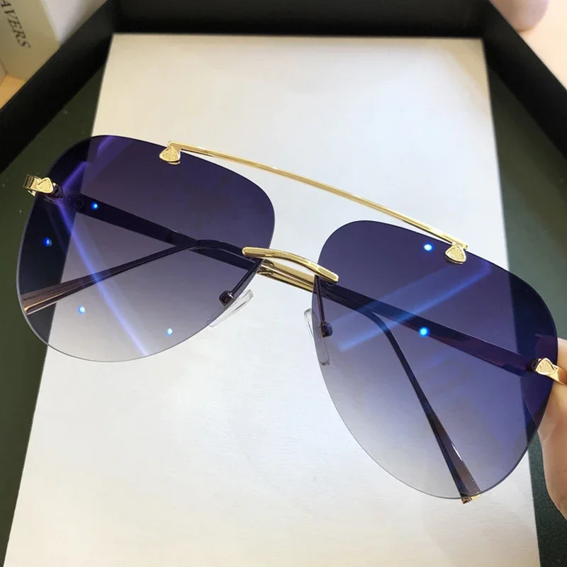 Vintage randloze pilotenbril v - Designer Sunglasses recensie en prijs